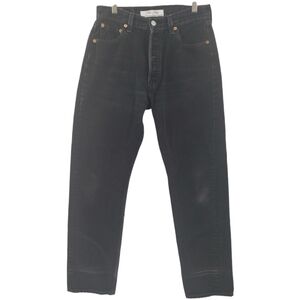 Levi's 501 Stellar Vintage Women's 30x32 Black Button Fly 100% Cotton Rigid